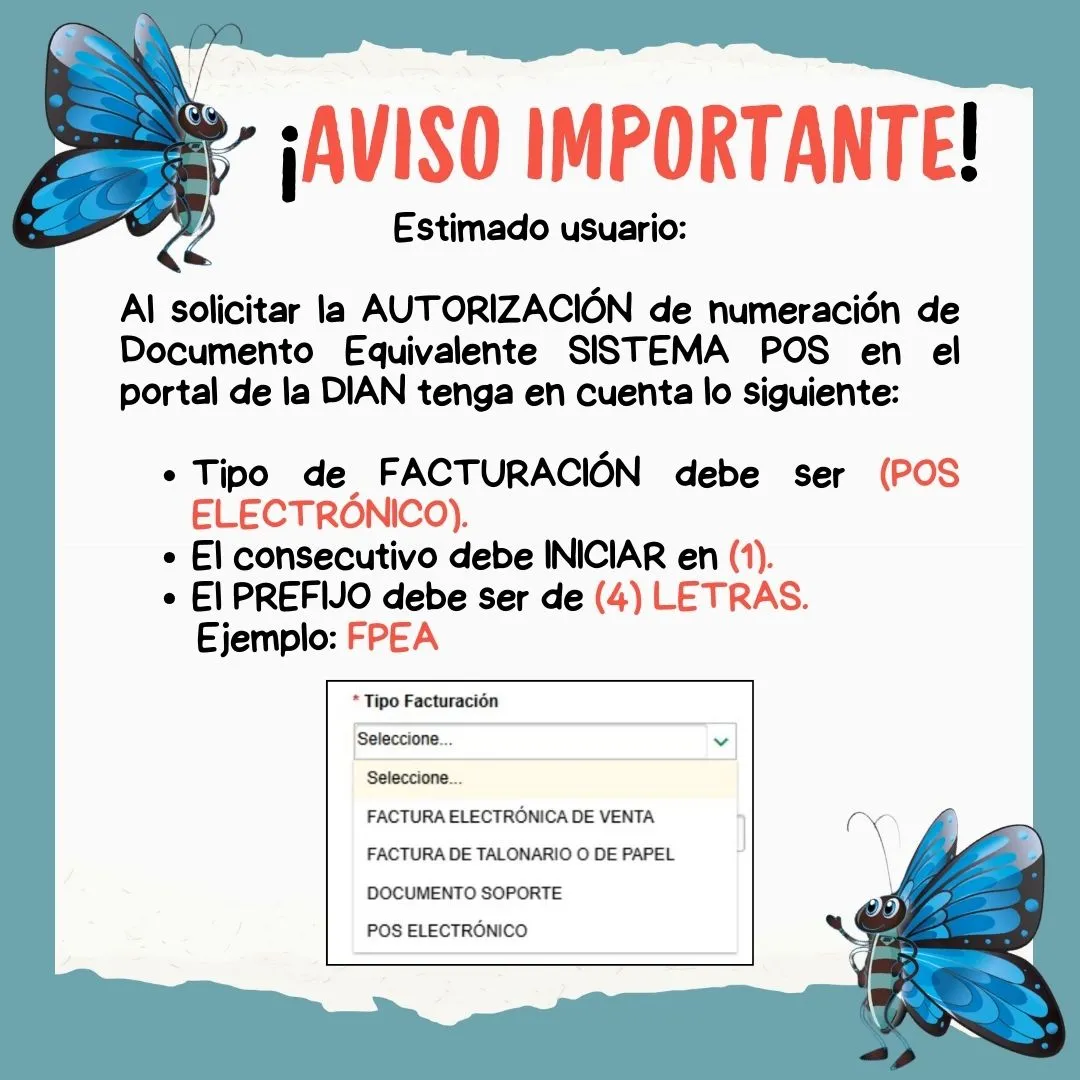 Imagen autorización DIAN POS electrónico