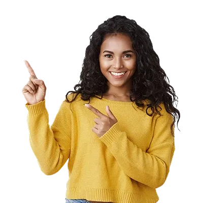 Imagen de una mujer que invita a dar click