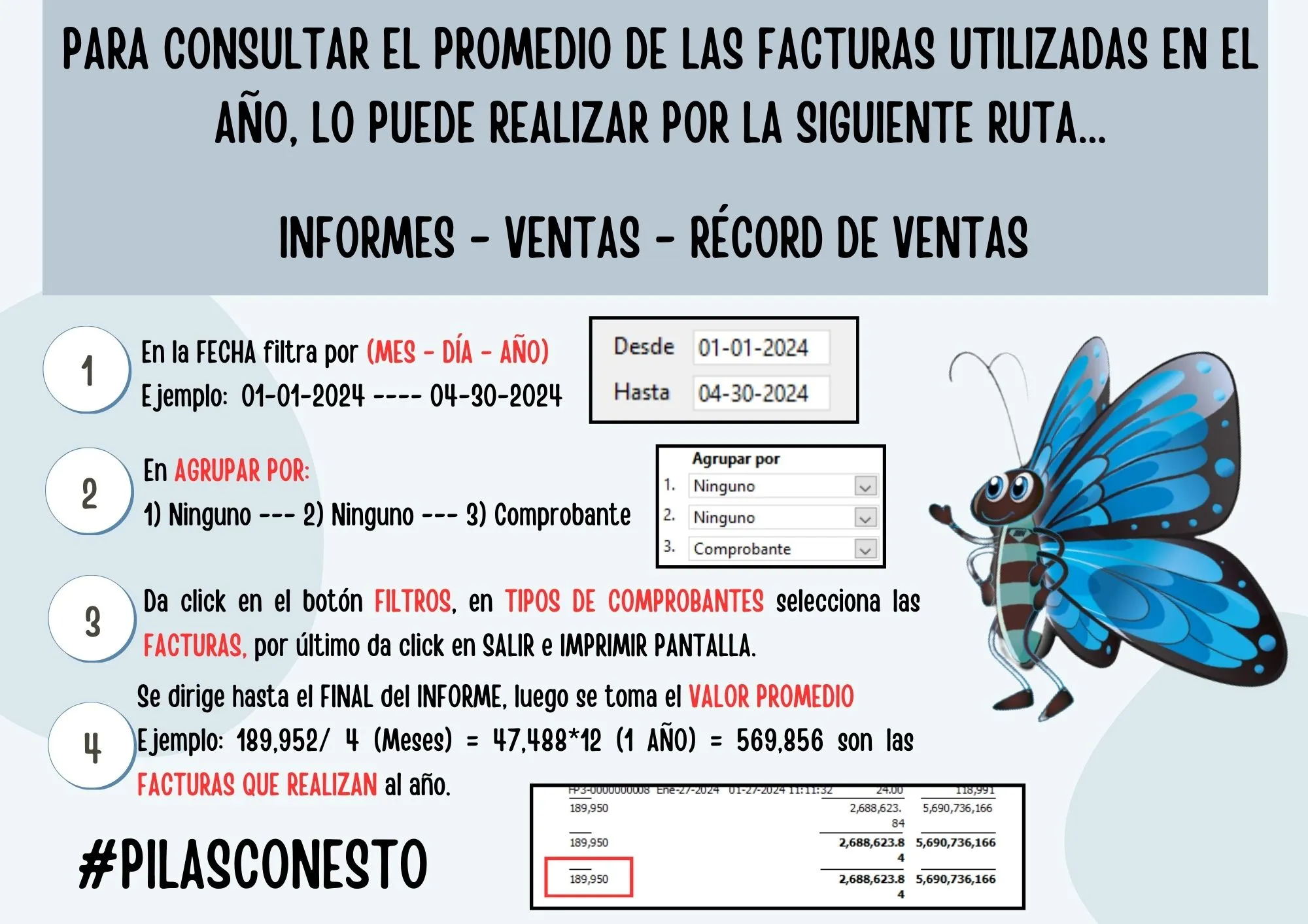 Imagen promedio facturas electrónicas